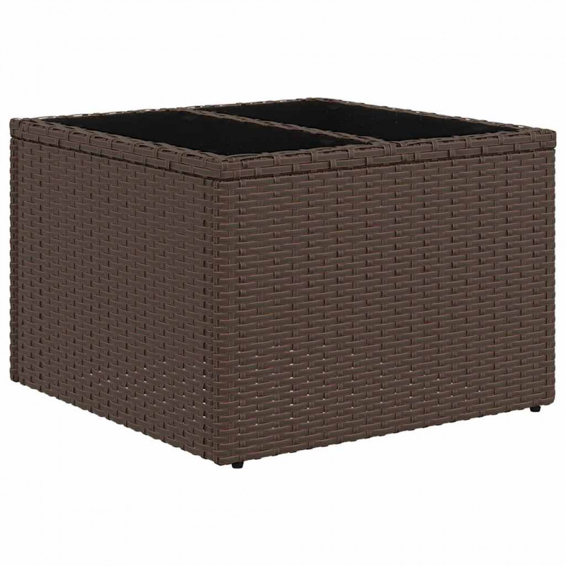 Zestaw Sof na Ogród z poduszką 9 pcs Brązowy Polirattan
