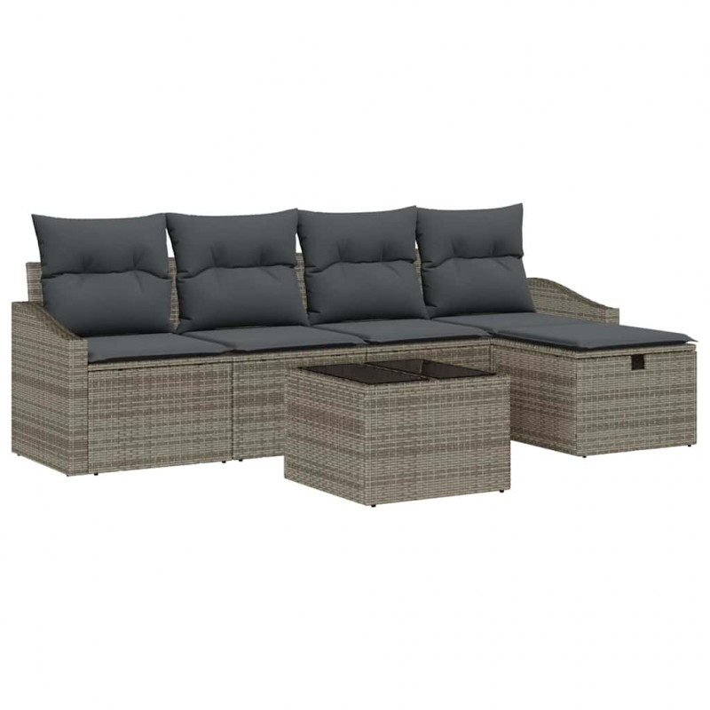 Zestaw Sof z poduszką 5 pcs polirattan