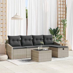 Zestaw Sof z poduszką 6 pcs polirattan