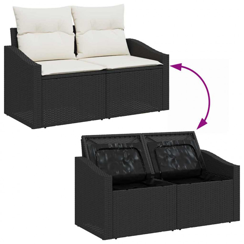 Zestaw Sof z poduszką 7 pcs polirattan
