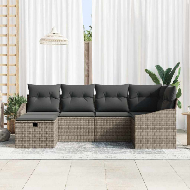 Zestaw Sof z poduszką 7 pcs polirattan