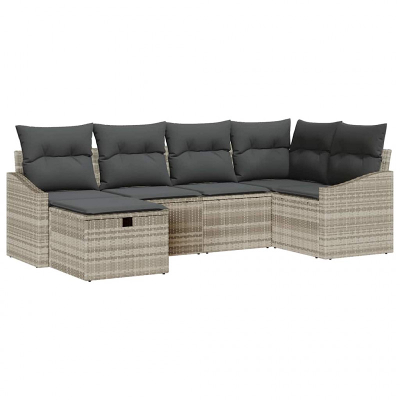 Zestaw Sof z poduszką 6 pcs polirattan