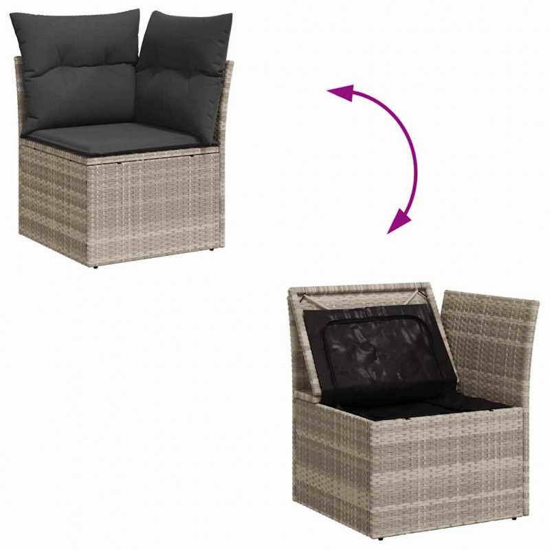 Zestaw Sof z poduszką 6 pcs polirattan