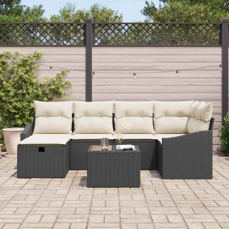 Zestaw Sof z poduszką 6 pcs polirattan