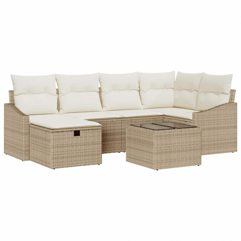 Zestaw Sof z poduszką 6 pcs polirattan