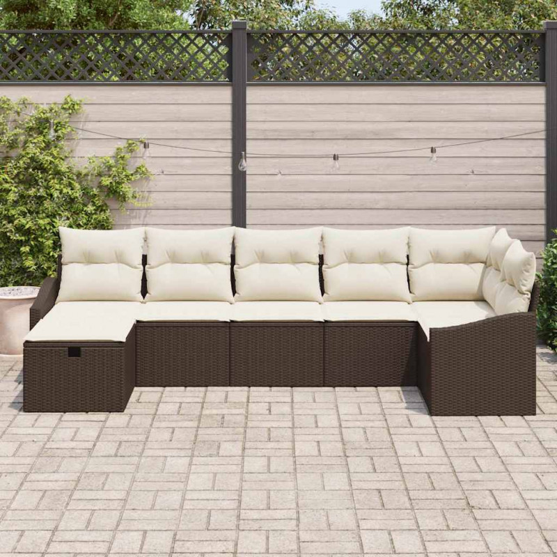 Zestaw Sof z poduszką 8 pcs polirattan