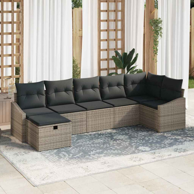 Zestaw Sof z poduszką 8 pcs polirattan