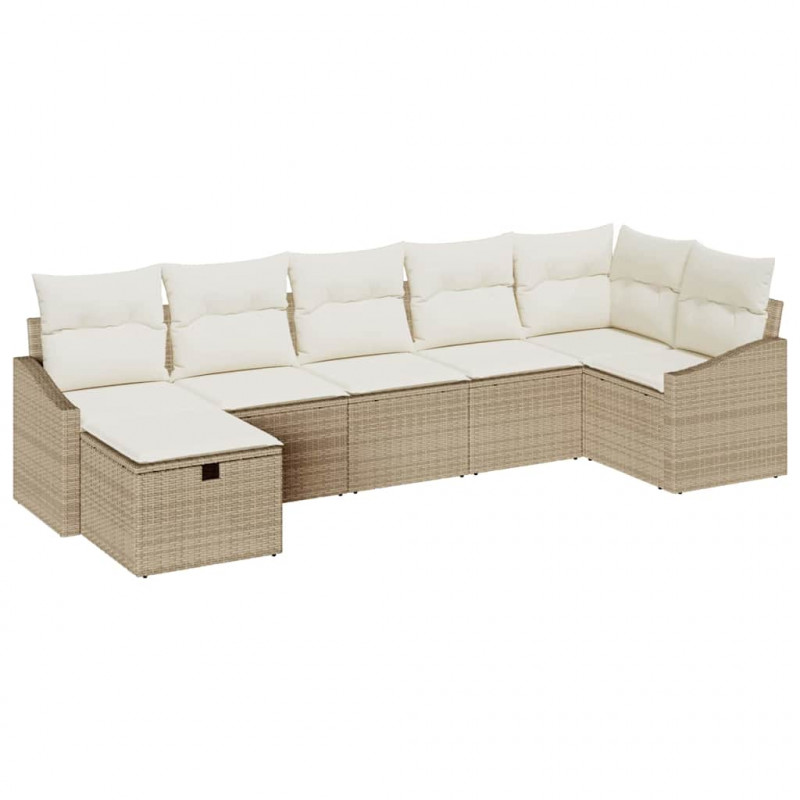 Zestaw Sof z poduszką 7 pcs polirattan