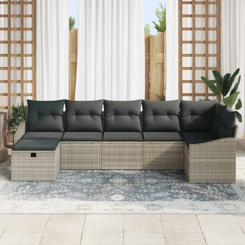 Zestaw Sof z poduszką 8 pcs polirattan