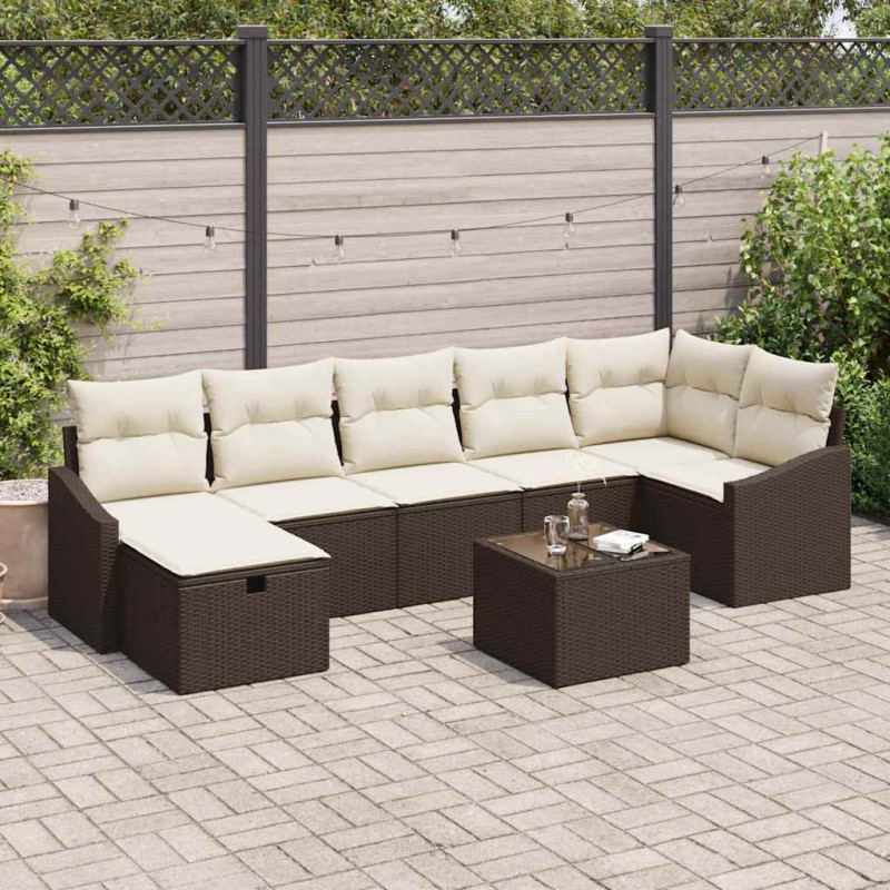 Zestaw Sof z poduszką 7 pcs polirattan