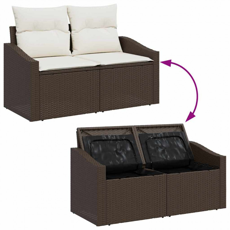 Zestaw Sof z poduszką 7 pcs polirattan