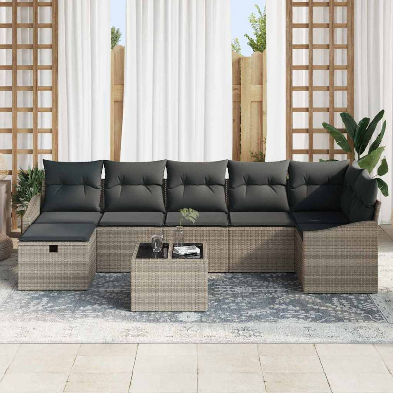 Zestaw Sof z poduszką 8 pcs polirattan