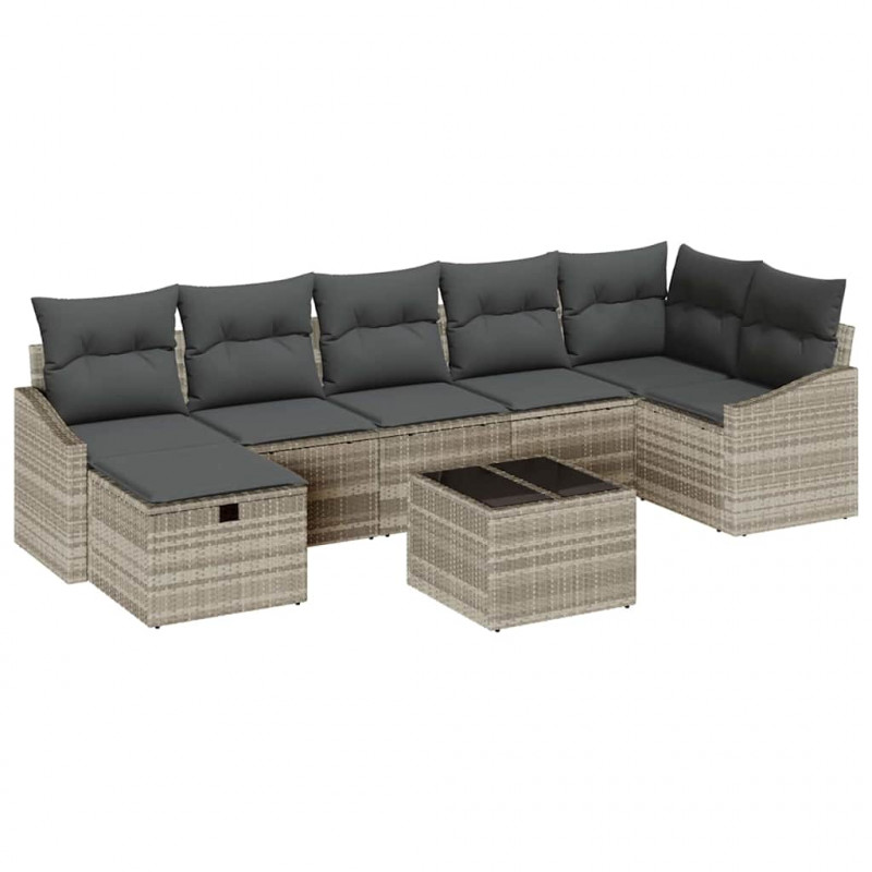 Zestaw Sof z poduszką 8 pcs polirattan