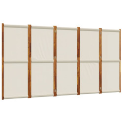 Parawan 5-panelowy, jasnoszary, 350x180 cm