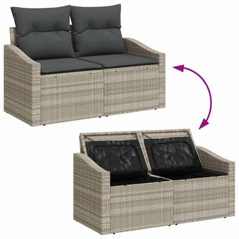 Zestaw Sof z poduszką 8 pcs polirattan