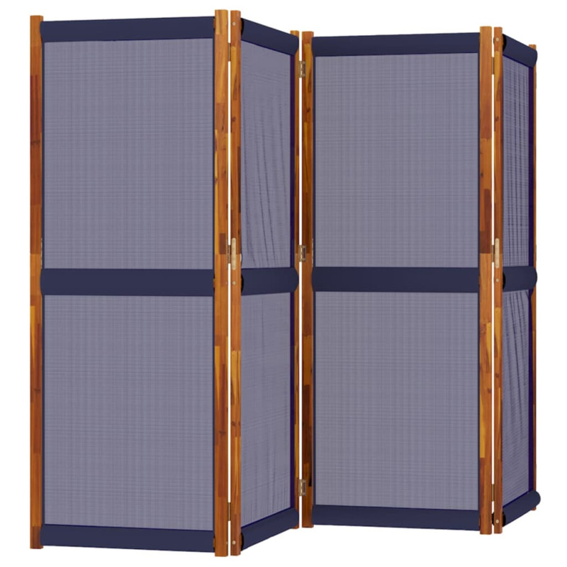 Parawan 4-panelowy, ciemnoniebieski, 280x180 cm