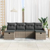 Zestaw Sof z poduszką 6 pcs polirattan