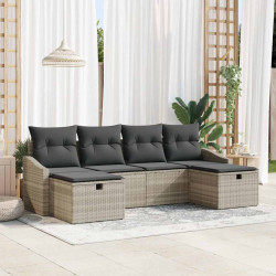 Zestaw Sof z poduszką 6 pcs polirattan