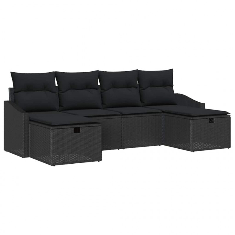 Zestaw Sof z poduszką 6 pcs polirattan
