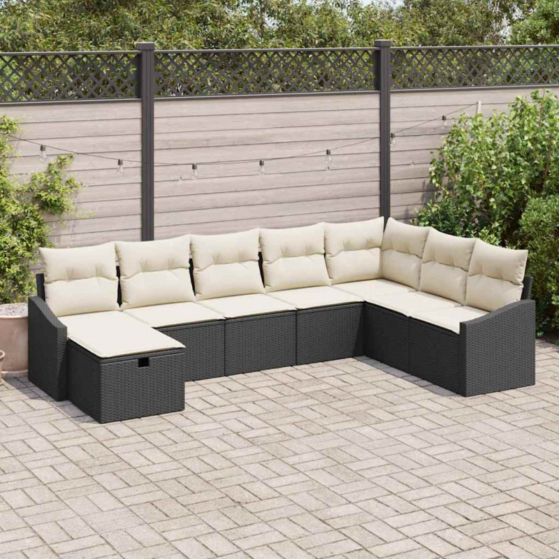 Zestaw Sof z poduszką 9 pcs polirattan