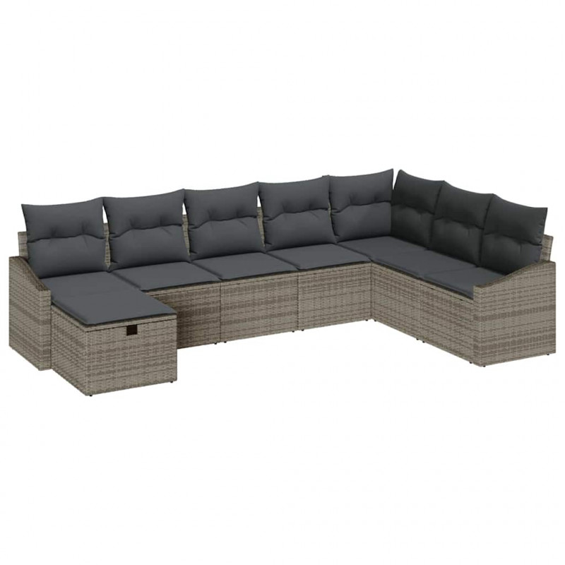 Zestaw Sof z poduszką 9 pcs polirattan