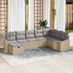 Zestaw Sof z poduszką 9 pcs polirattan
