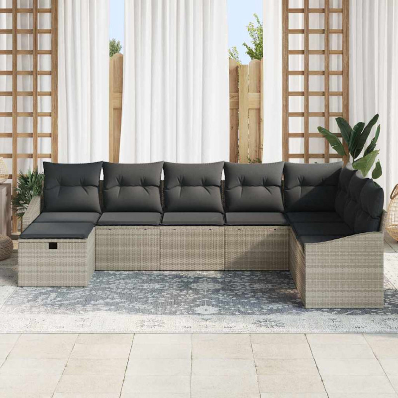 Zestaw Sof z poduszką 9 pcs polirattan