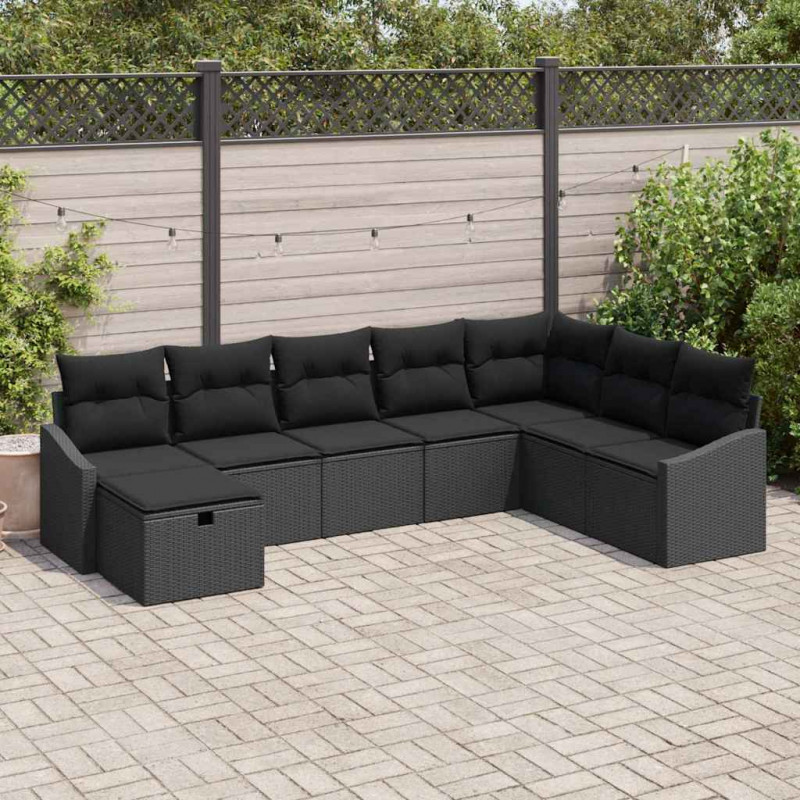 Zestaw Sof z poduszką 8 pcs polirattan