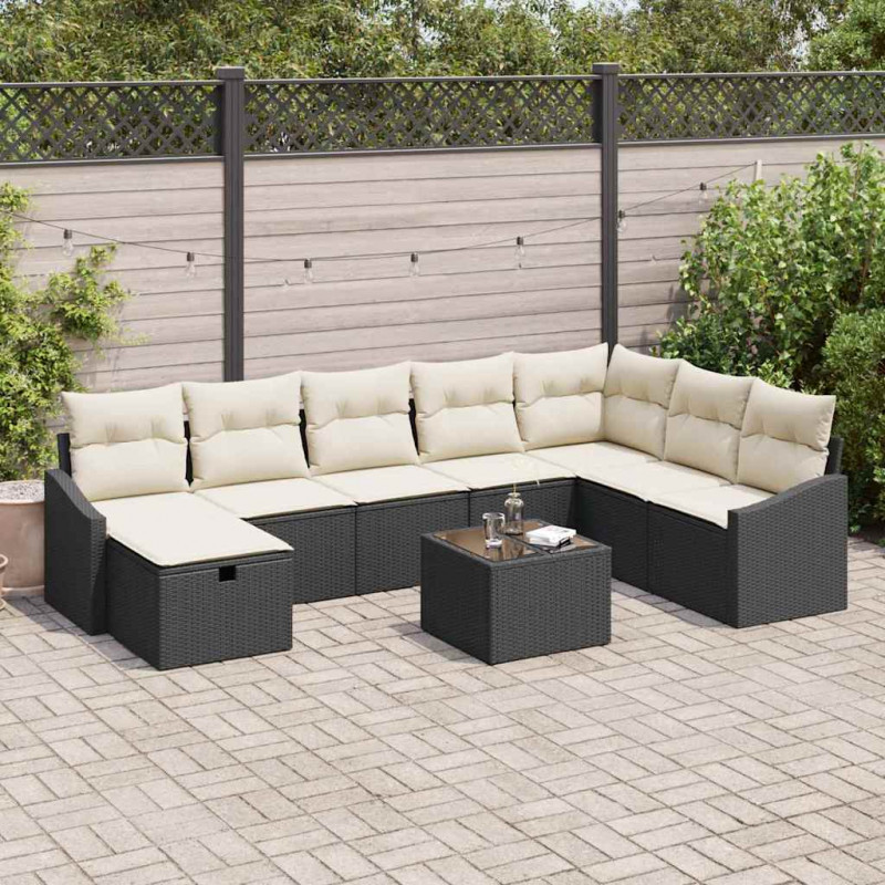 Zestaw Sof z poduszką 8 pcs polirattan