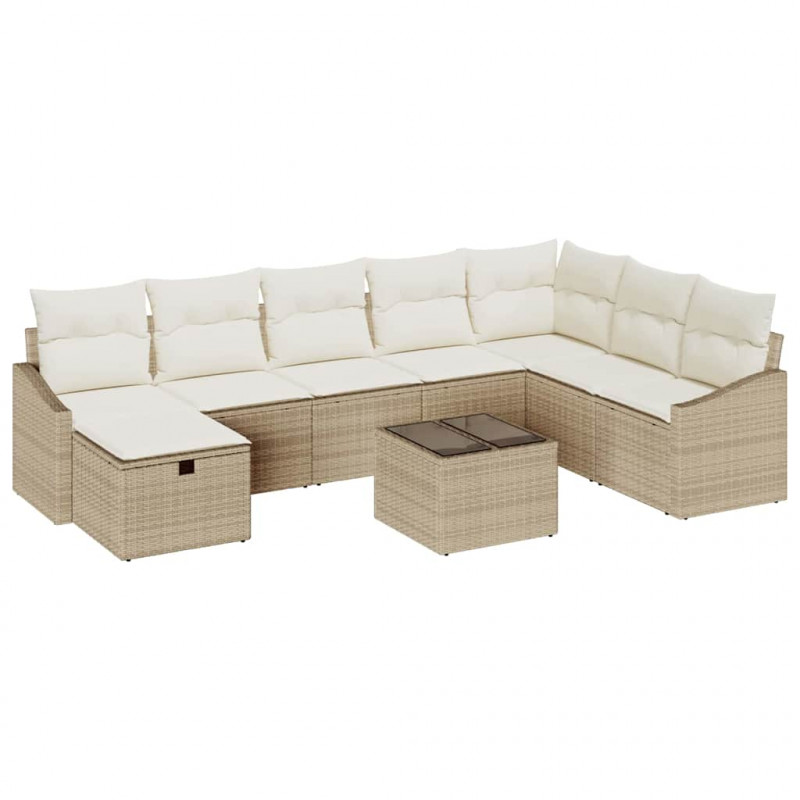 Zestaw Sof z poduszką 8 pcs polirattan