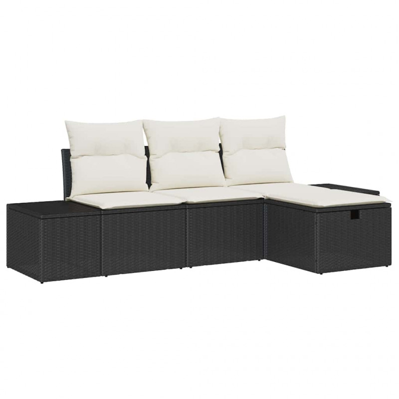 Zestaw Sof z poduszką 4 pcs polirattan