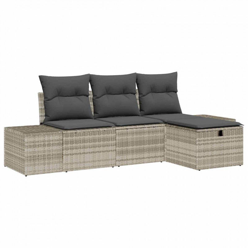 Zestaw Sof z poduszką 4 pcs polirattan