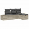 Zestaw Sof z poduszką 4 pcs polirattan