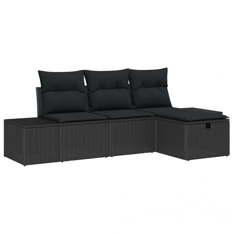 Zestaw Sof z poduszką 4 pcs polirattan