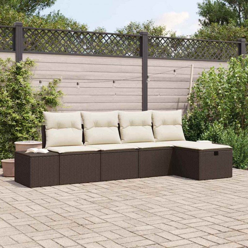 Zestaw Sof z poduszką 6 pcs polirattan