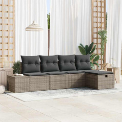 Zestaw Sof z poduszką 5 pcs polirattan