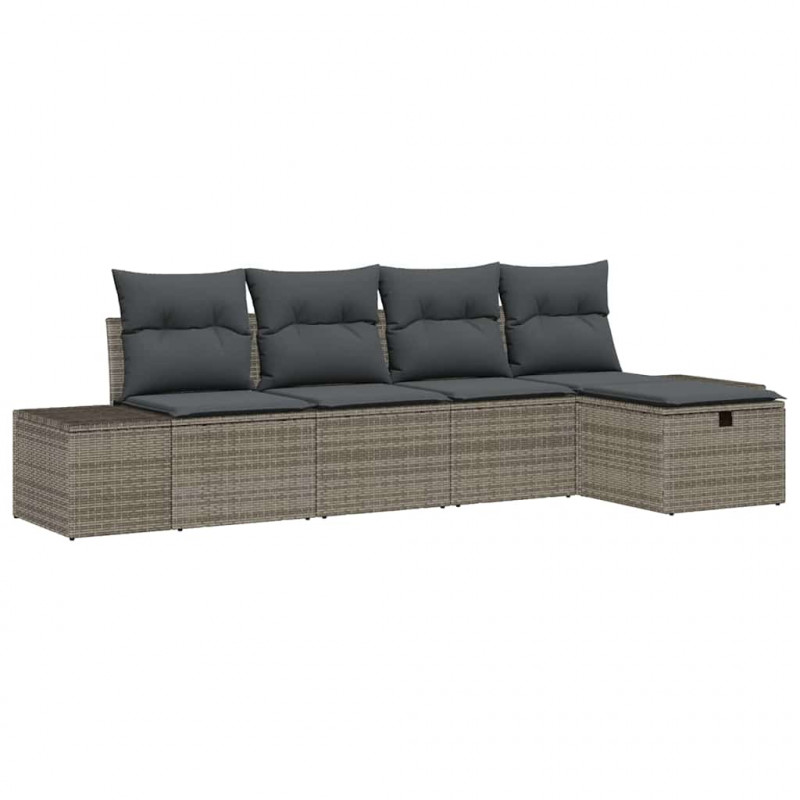 Zestaw Sof z poduszką 5 pcs polirattan