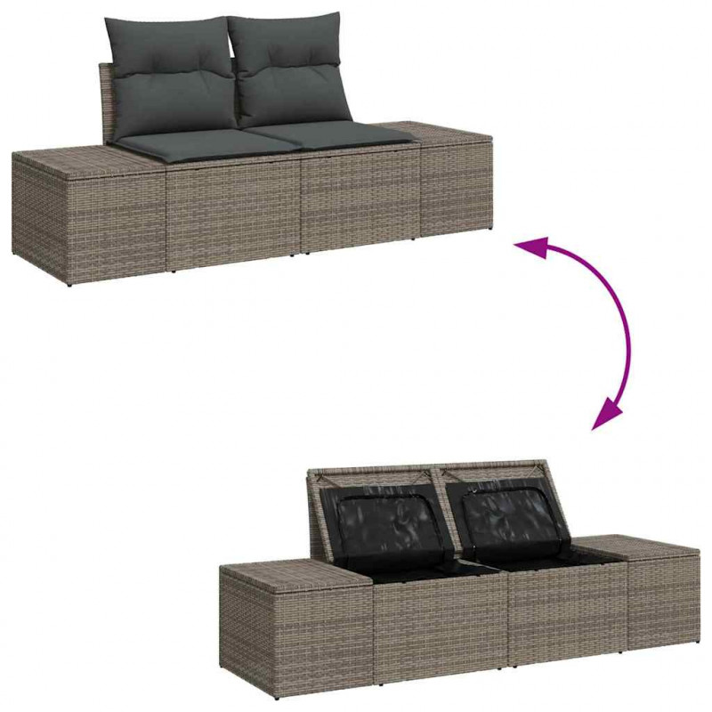 Zestaw Sof z poduszką 5 pcs polirattan