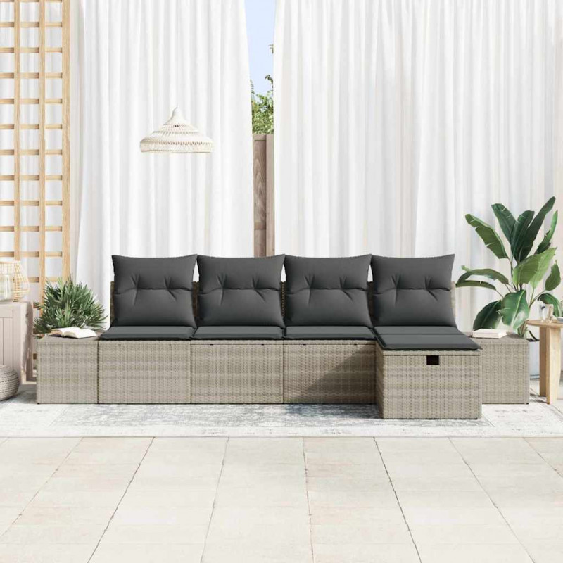 Zestaw Sof z poduszką 6 pcs polirattan