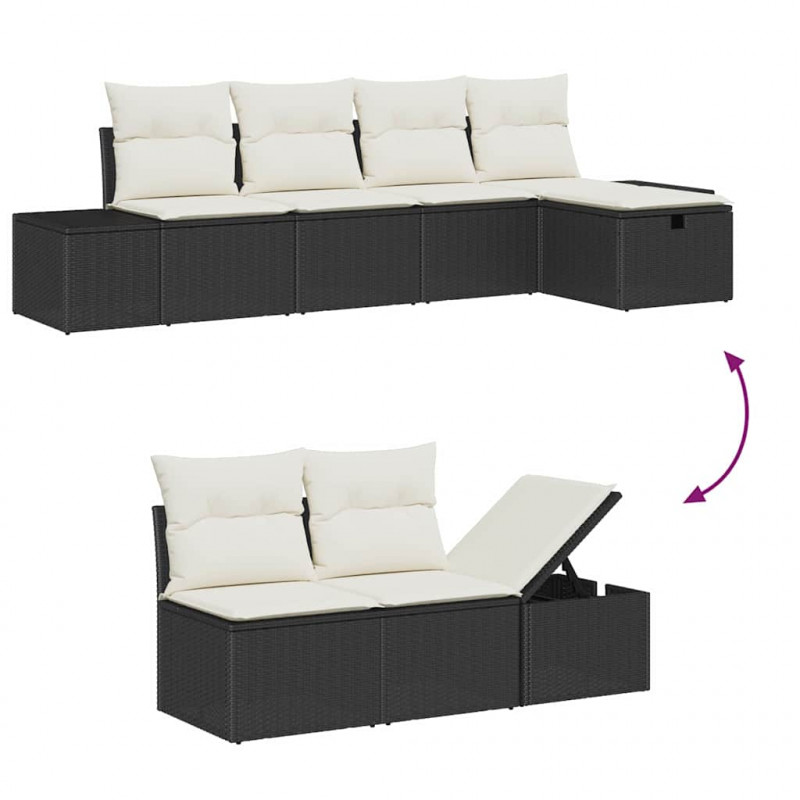 Zestaw Sof z poduszką 6 pcs polirattan