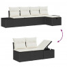 Zestaw Sof z poduszką 6 pcs polirattan