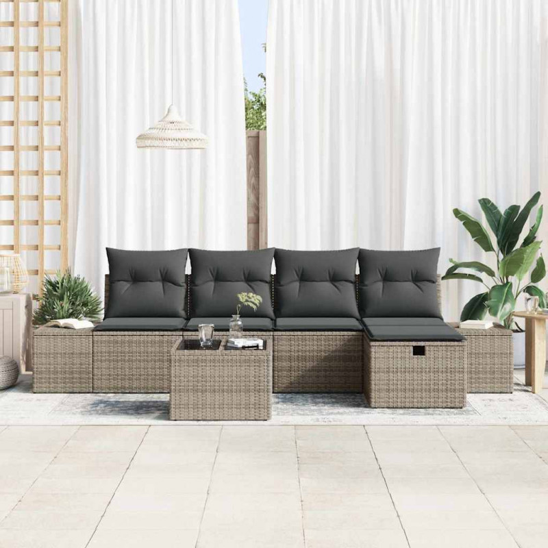 Zestaw Sof z poduszką 5 pcs polirattan