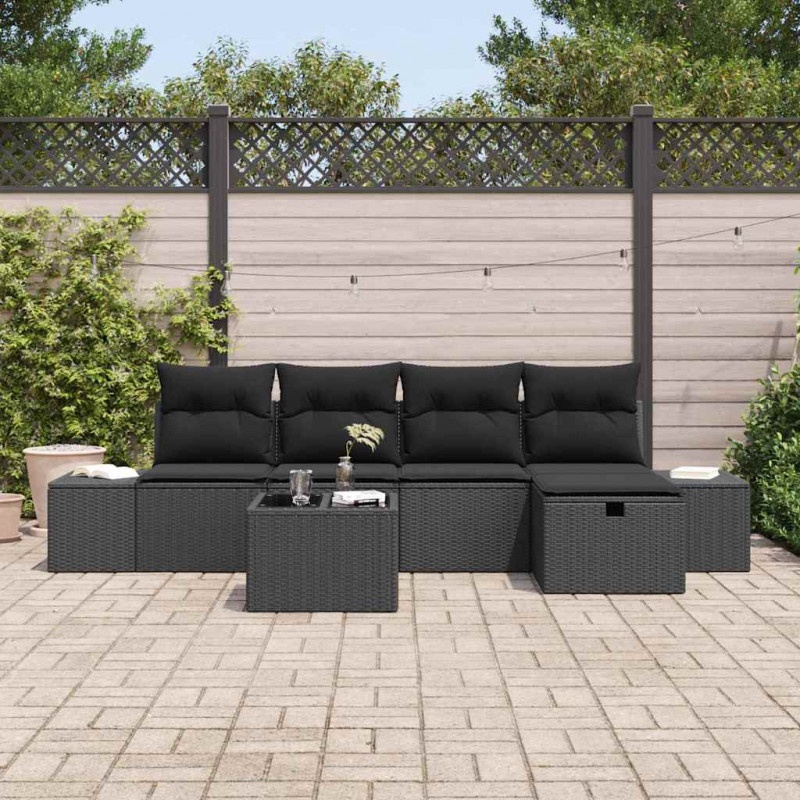 Zestaw Sof z poduszką 5 pcs polirattan