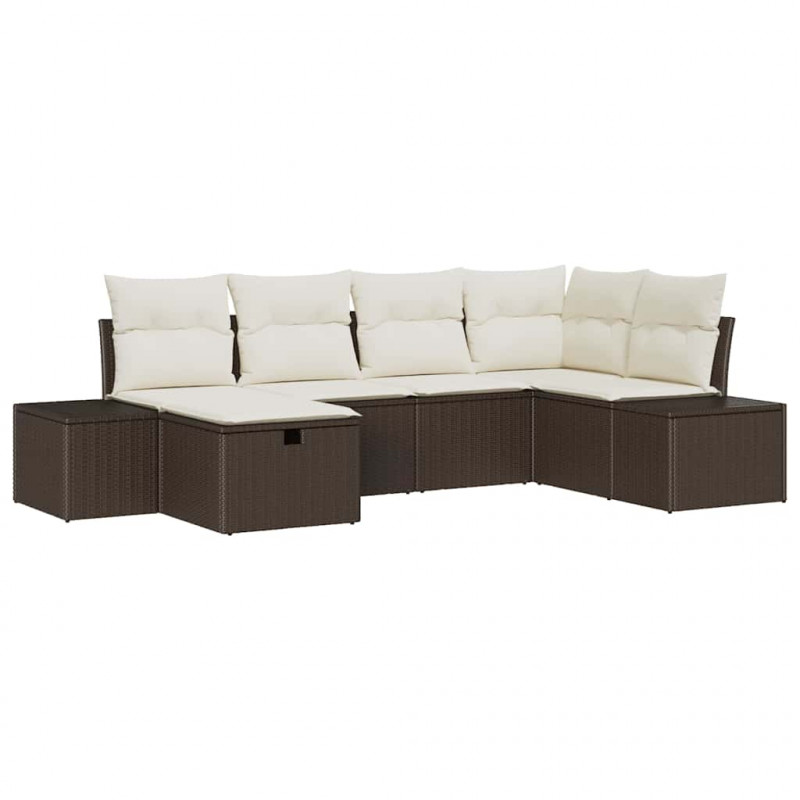 Zestaw Sof z poduszką 6 pcs polirattan