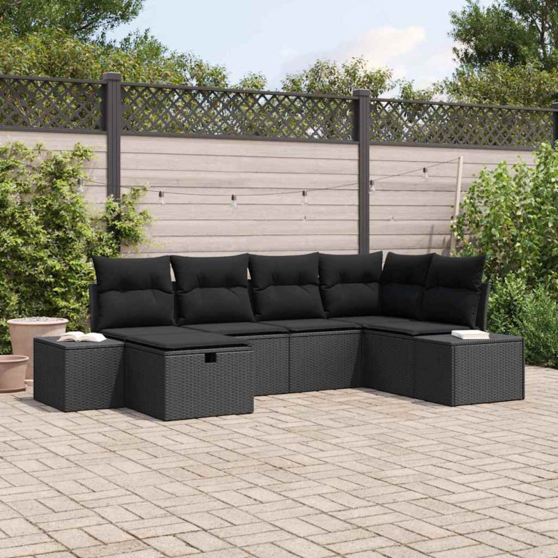 Zestaw Sof z poduszką 6 pcs polirattan