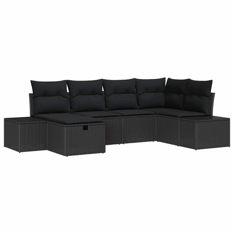 Zestaw Sof z poduszką 6 pcs polirattan