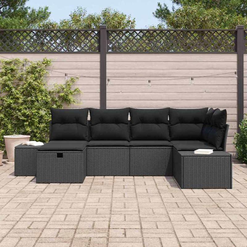 Zestaw Sof z poduszką 6 pcs polirattan
