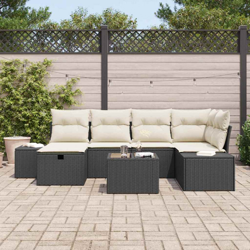 Zestaw Sof z poduszką 7 pcs polirattan
