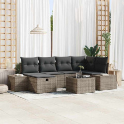 Zestaw Sof z poduszką 7 pcs polirattan