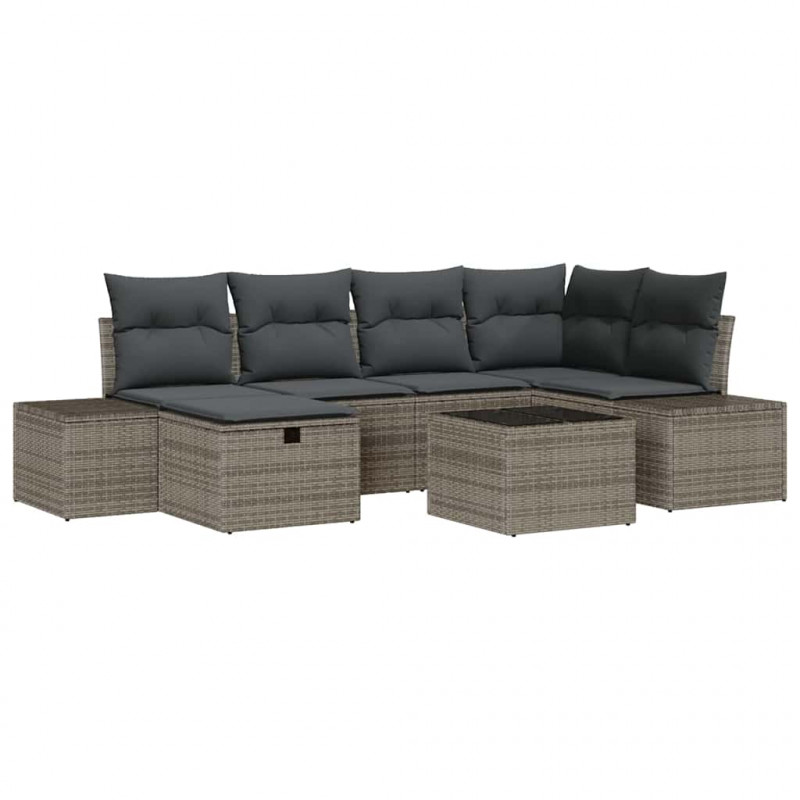 Zestaw Sof z poduszką 7 pcs polirattan